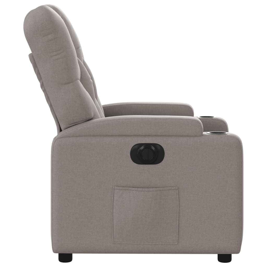 Fauteuil verstelbaar elektrisch stof taupe is nu te koop bij PeponiXL, paradijselijk wonen!