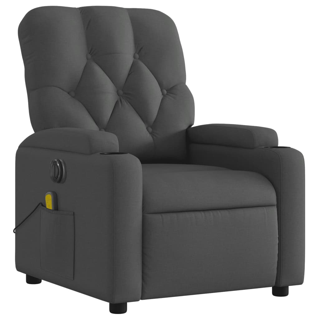 Massagestoel elektrisch verstelbaar stof donkergrijs is nu te koop bij PeponiXL, paradijselijk wonen!