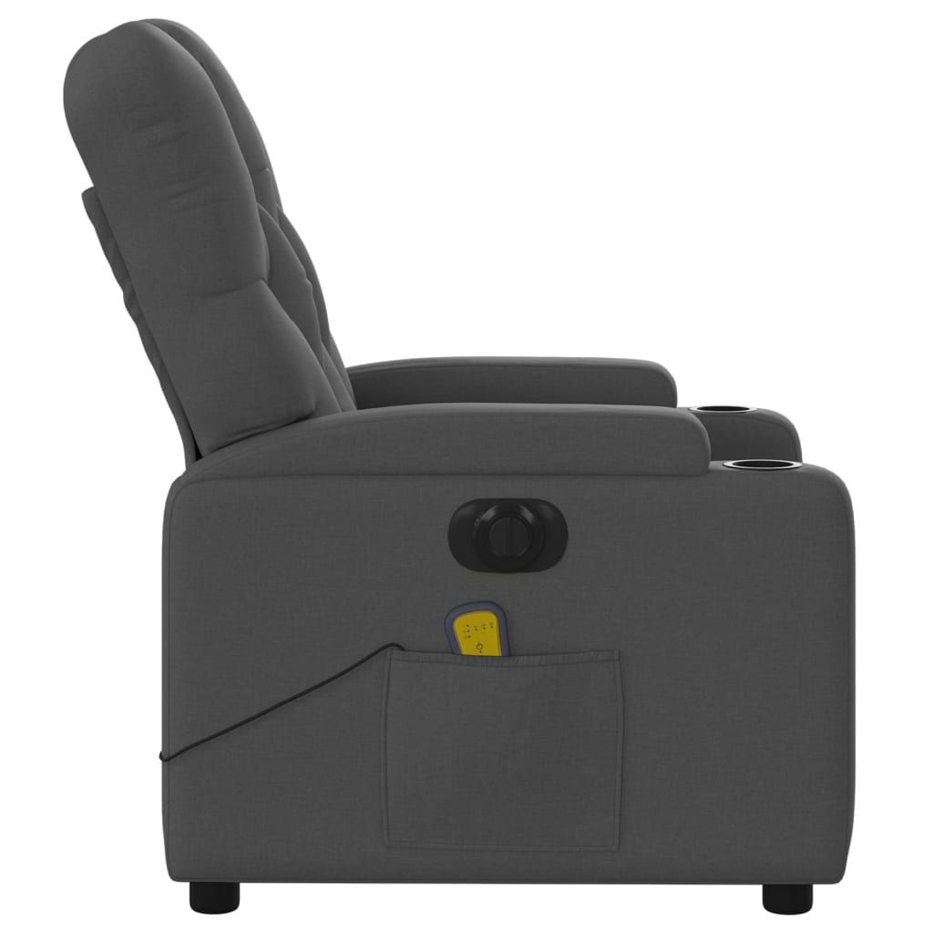 Massagestoel elektrisch verstelbaar stof donkergrijs is nu te koop bij PeponiXL, paradijselijk wonen!