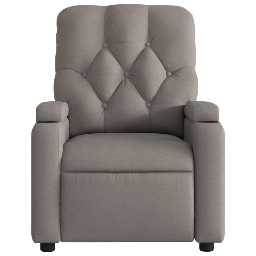 Massagestoel elektrisch verstelbaar stof taupe is nu te koop bij PeponiXL, paradijselijk wonen!