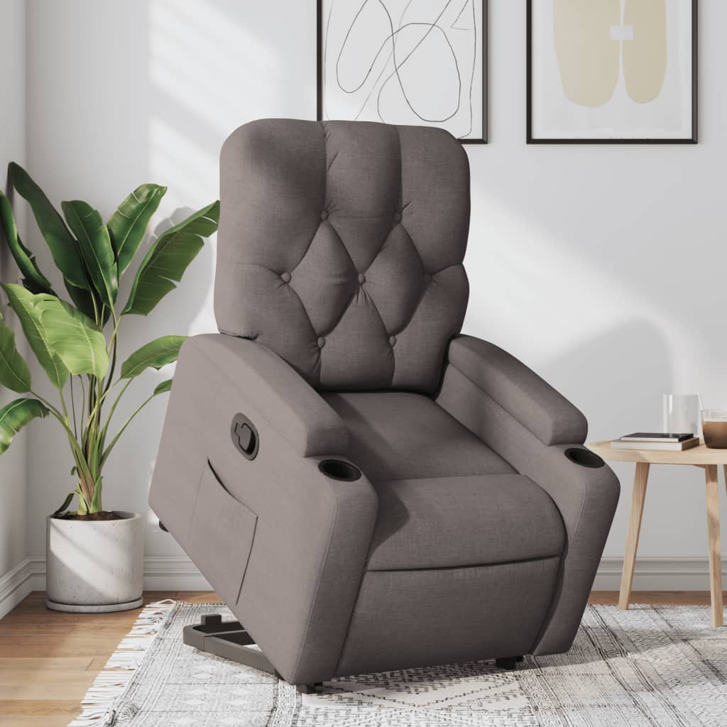 Sta-op-stoel verstelbaar stof taupe is nu te koop bij PeponiXL, paradijselijk wonen!