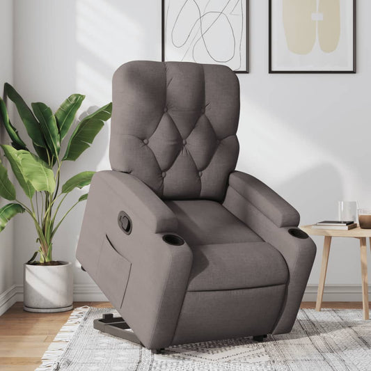 Sta-op-stoel verstelbaar stof taupe is nu te koop bij PeponiXL, paradijselijk wonen!