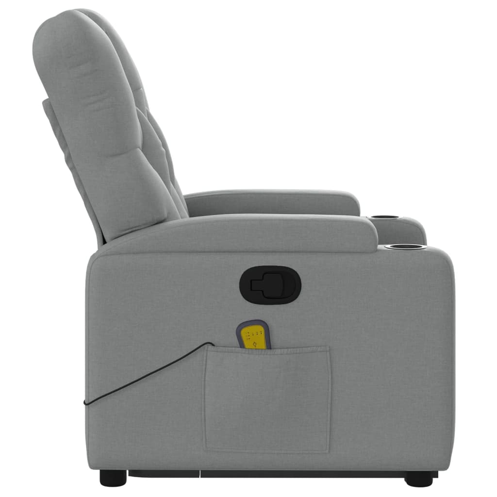 Sta-op-massagestoel verstelbaar stof lichtgrijs is nu te koop bij PeponiXL, paradijselijk wonen!