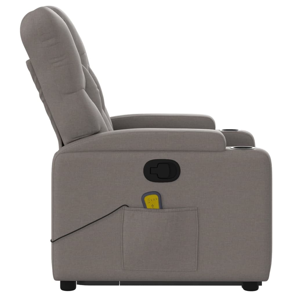 Sta-op-massagestoel verstelbaar stof taupe is nu te koop bij PeponiXL, paradijselijk wonen!