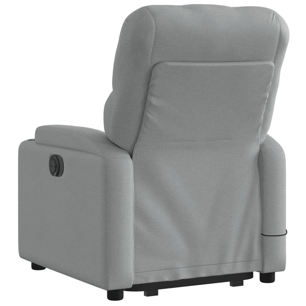 Sta-op-massagestoel elektrisch verstelbaar stof lichtgrijs is nu te koop bij PeponiXL, paradijselijk wonen!