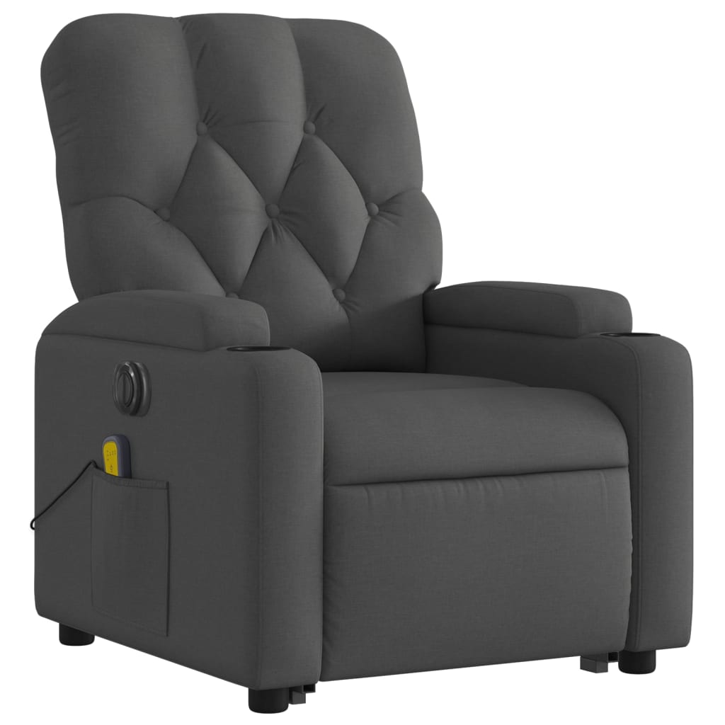 Sta-op-massagestoel elektrisch verstelbaar stof donkergrijs is nu te koop bij PeponiXL, paradijselijk wonen!