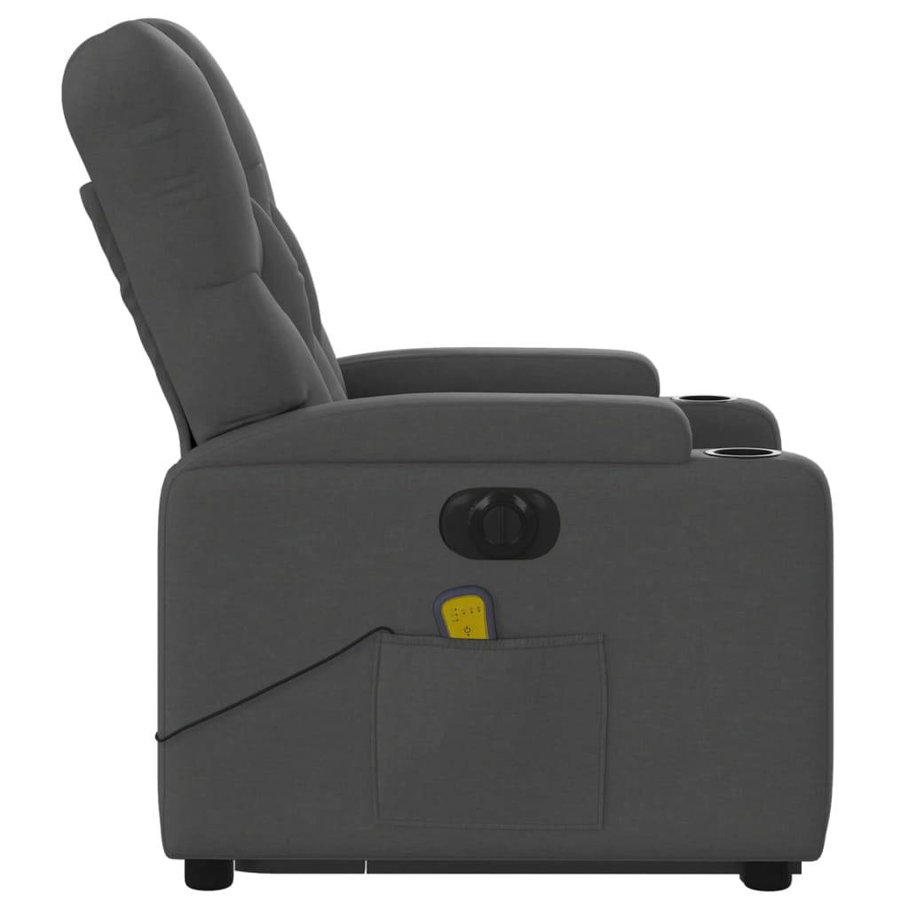 Sta-op-massagestoel elektrisch verstelbaar stof donkergrijs is nu te koop bij PeponiXL, paradijselijk wonen!