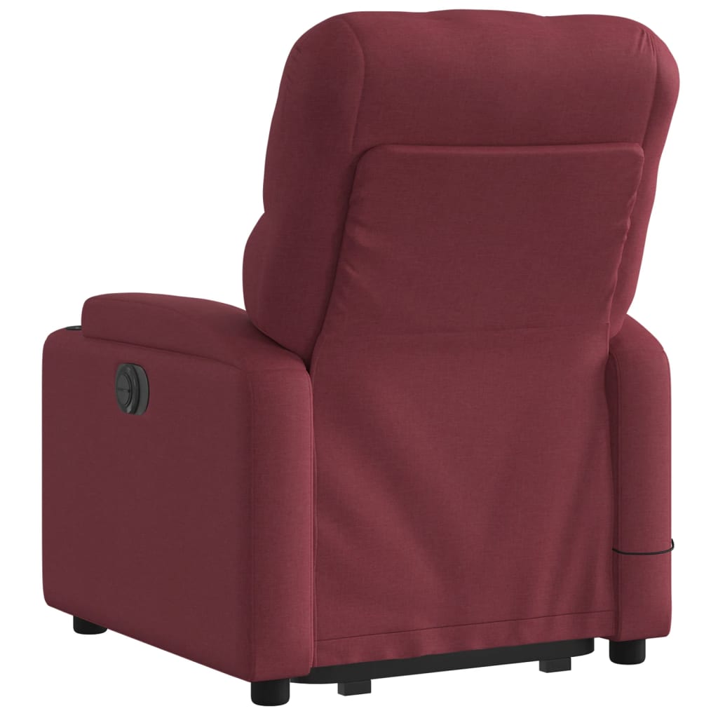 Sta-op-massagestoel elektrisch verstelbaar stof wijnrood is nu te koop bij PeponiXL, paradijselijk wonen!