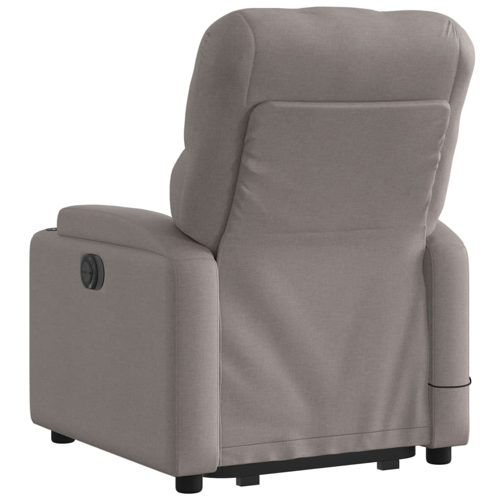 Sta-op-massagestoel elektrisch verstelbaar stof taupe is nu te koop bij PeponiXL, paradijselijk wonen!