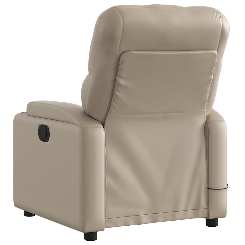 Massagestoel verstelbaar elektrisch kunstleer cappuccinokleurig is nu te koop bij PeponiXL, paradijselijk wonen!
