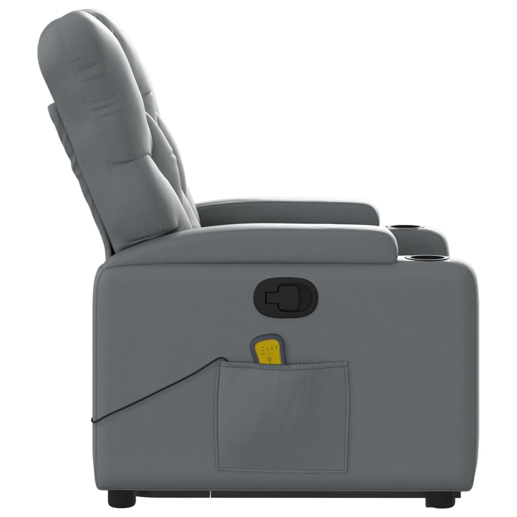 Sta-op-massagestoel verstelbaar kunstleer grijs is nu te koop bij PeponiXL, paradijselijk wonen!