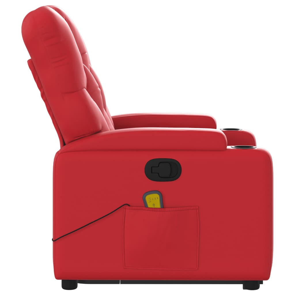 Sta-op-massagestoel verstelbaar kunstleer rood is nu te koop bij PeponiXL, paradijselijk wonen!
