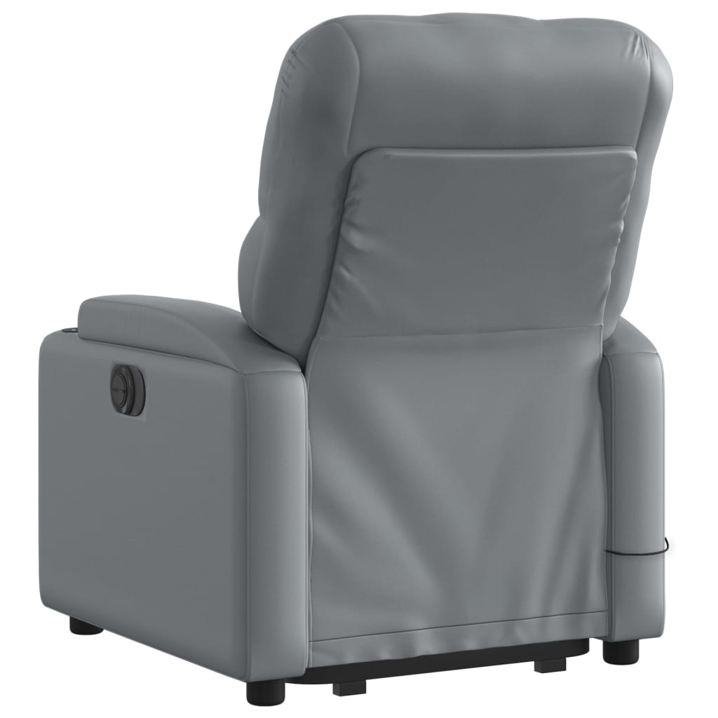 Sta-op-massagestoel elektrisch kunstleer grijs is nu te koop bij PeponiXL, paradijselijk wonen!