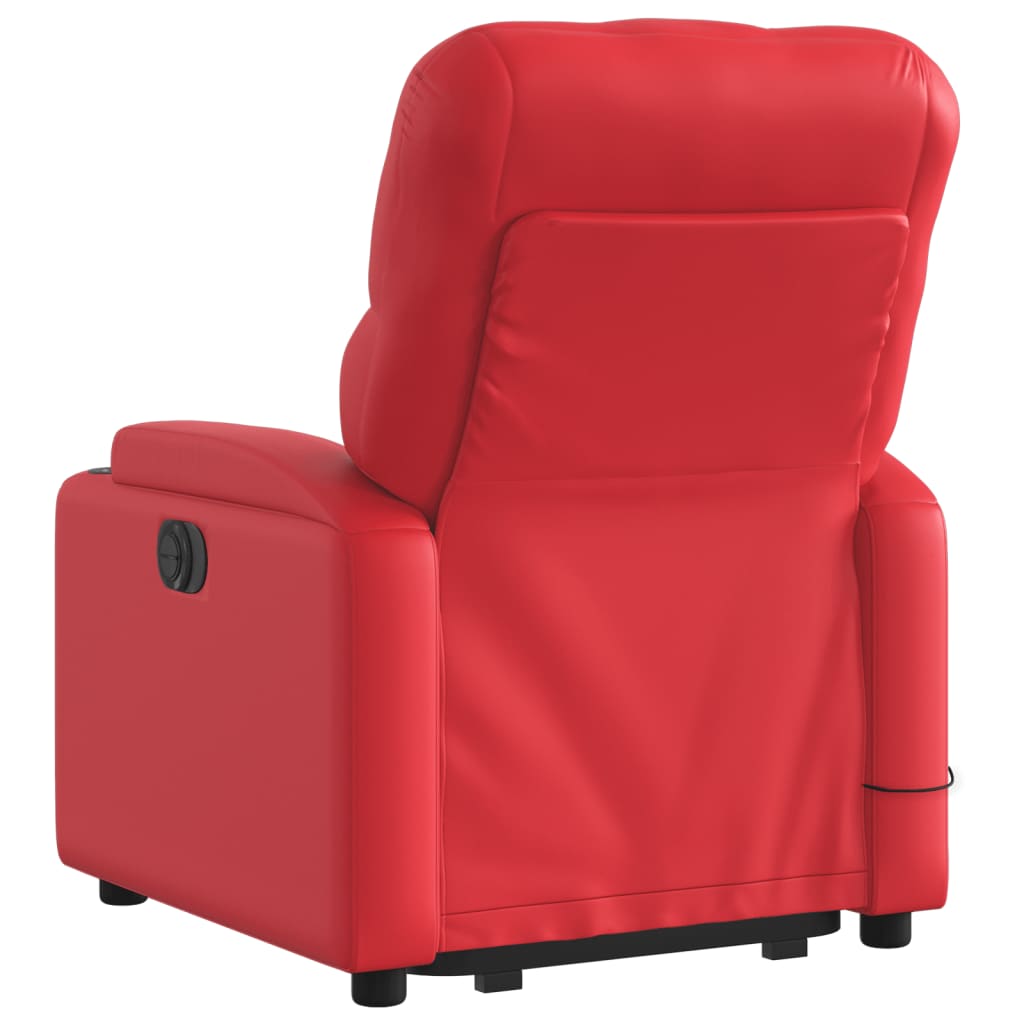 Sta-op-massagestoel elektrisch kunstleer rood is nu te koop bij PeponiXL, paradijselijk wonen!