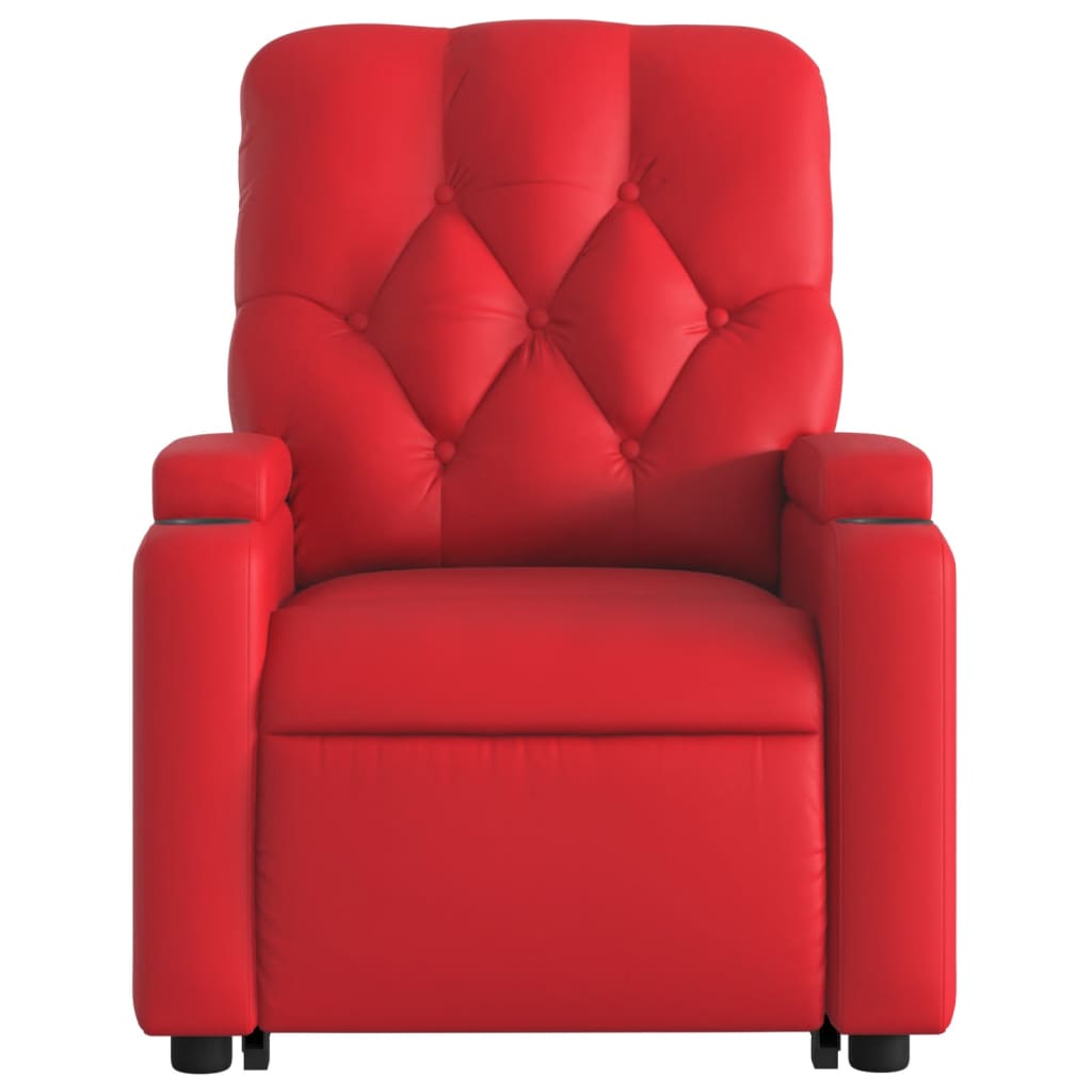 Sta-op-massagestoel elektrisch kunstleer rood is nu te koop bij PeponiXL, paradijselijk wonen!