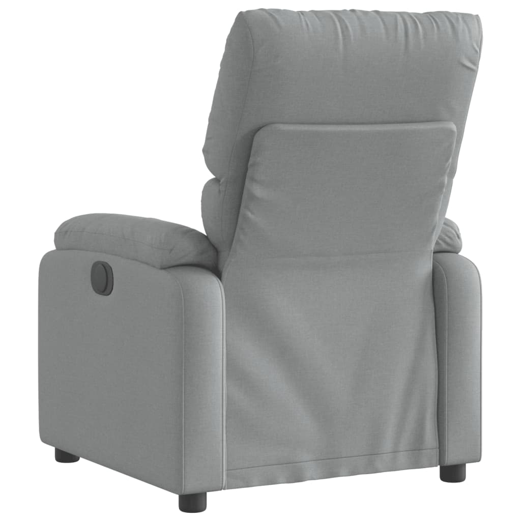 Fauteuil elektrisch verstelbaar stof lichtgrijs is nu te koop bij PeponiXL, paradijselijk wonen!