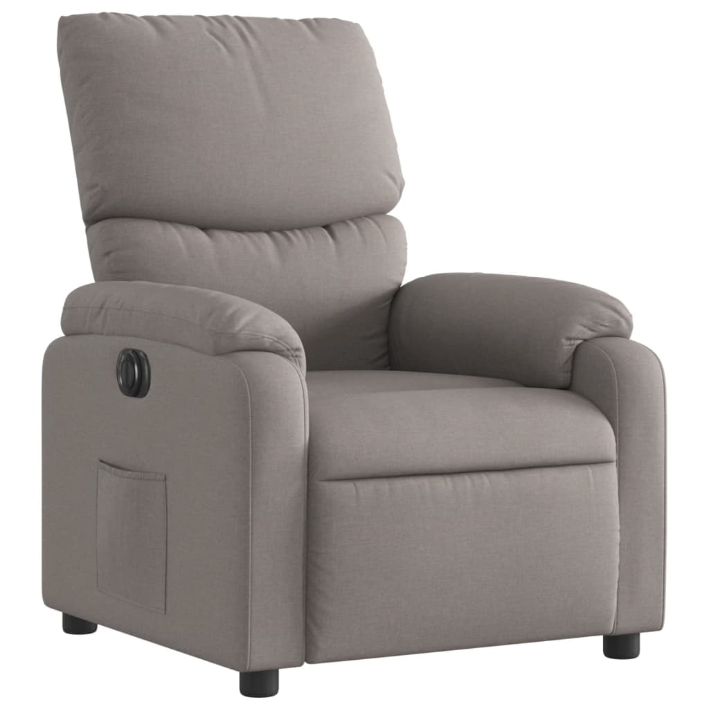 Fauteuil verstelbaar elektrisch stof taupe is nu te koop bij PeponiXL, paradijselijk wonen!