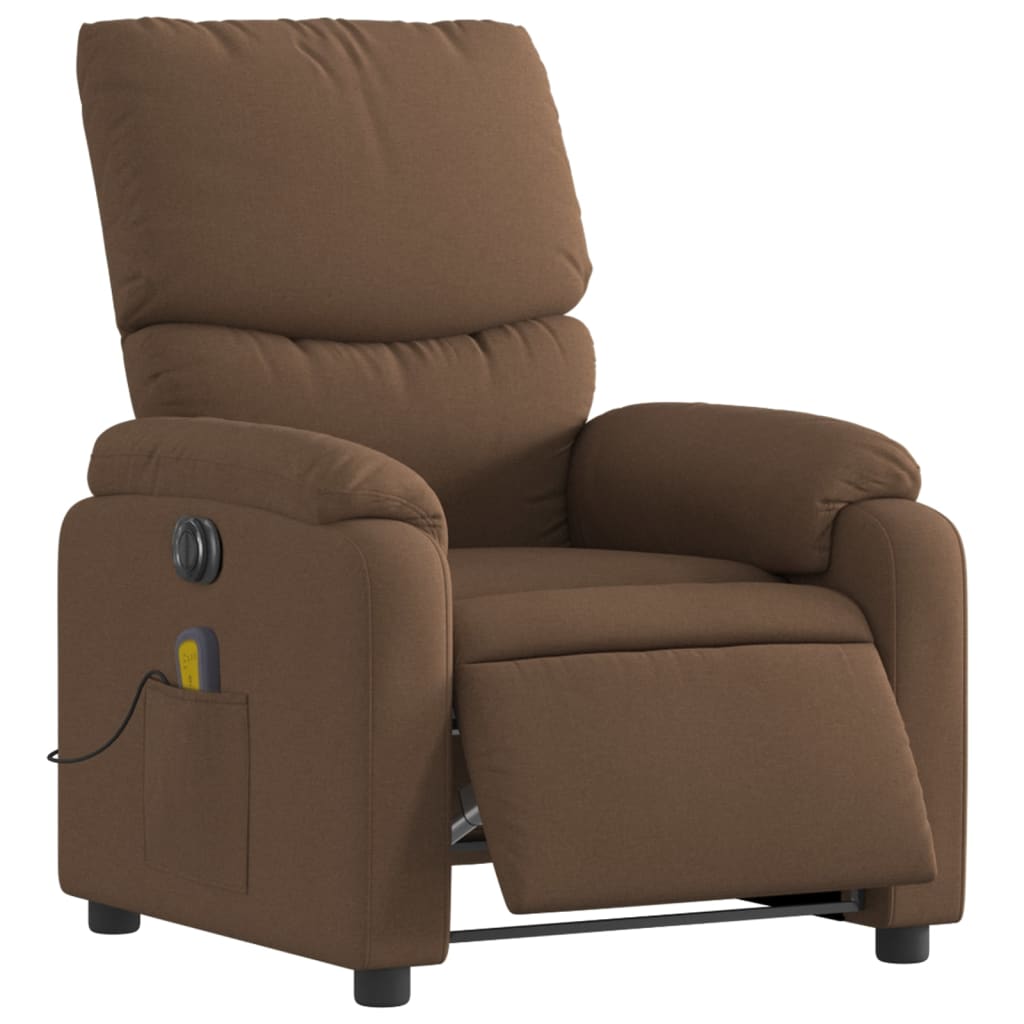 Massagestoel elektrisch verstelbaar stof bruin is nu te koop bij PeponiXL, paradijselijk wonen!