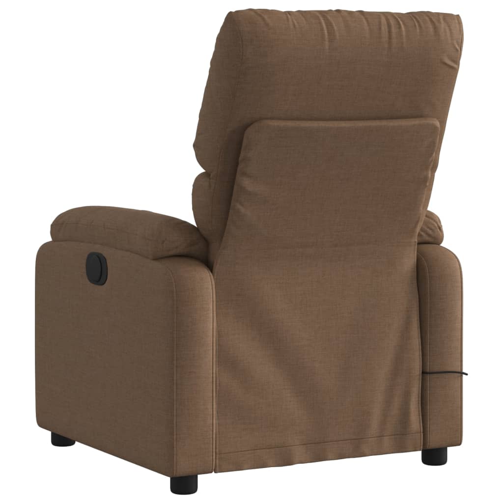Massagestoel elektrisch verstelbaar stof bruin is nu te koop bij PeponiXL, paradijselijk wonen!