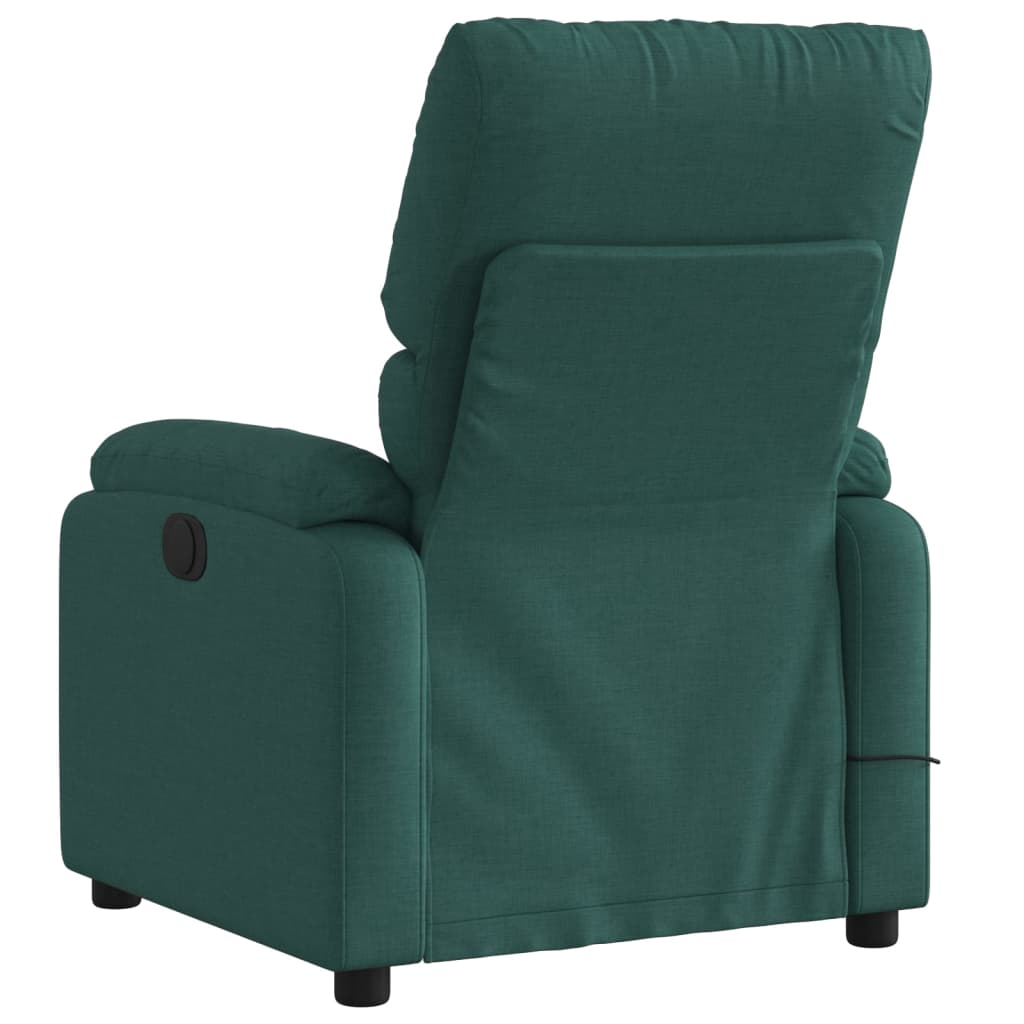 Massagestoel elektrisch verstelbaar stof donkergroen is nu te koop bij PeponiXL, paradijselijk wonen!