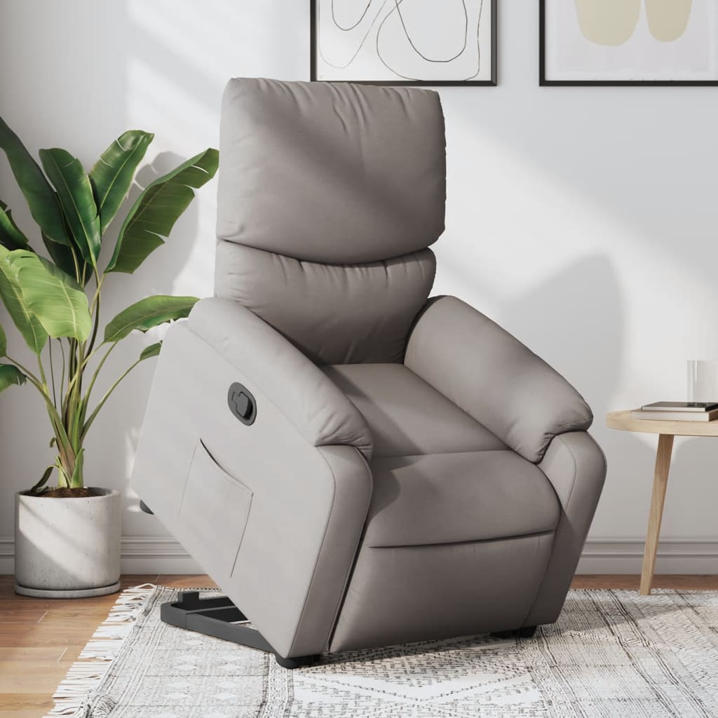 Sta-op-stoel verstelbaar stof taupe is nu te koop bij PeponiXL, paradijselijk wonen!