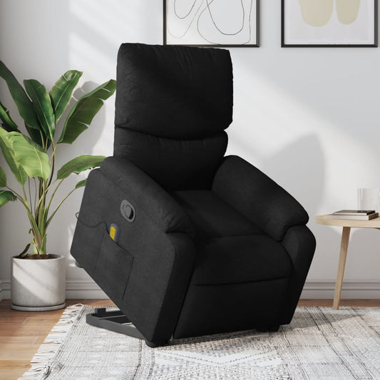 Sta-op-massagestoel verstelbaar stof zwart is nu te koop bij PeponiXL, paradijselijk wonen!