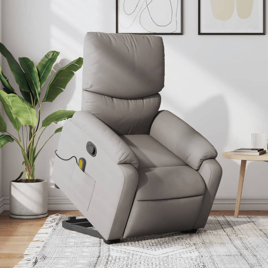 Sta-op-massagestoel verstelbaar stof taupe is nu te koop bij PeponiXL, paradijselijk wonen!