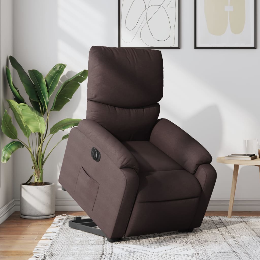 Sta-op-stoel elektrisch stof donkerbruin is nu te koop bij PeponiXL, paradijselijk wonen!