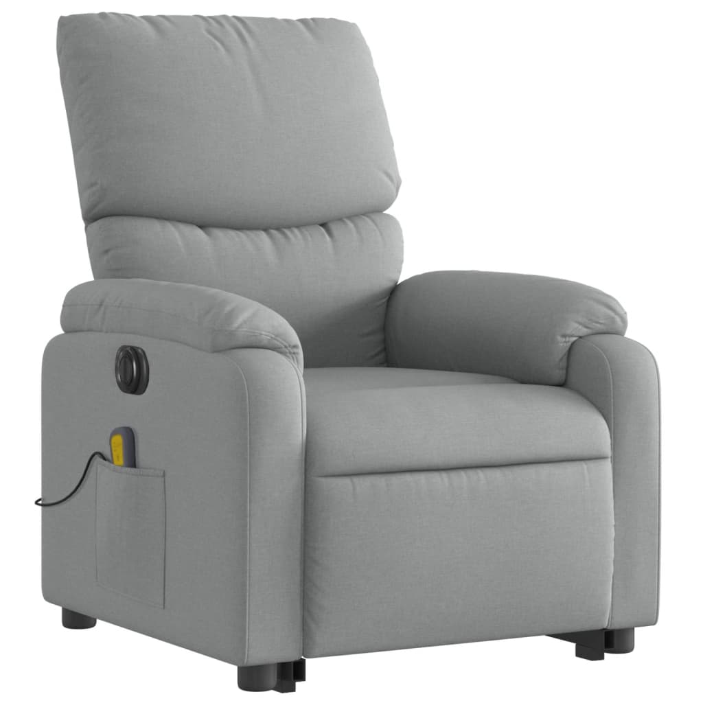 Sta-op-massagestoel elektrisch verstelbaar stof lichtgrijs is nu te koop bij PeponiXL, paradijselijk wonen!