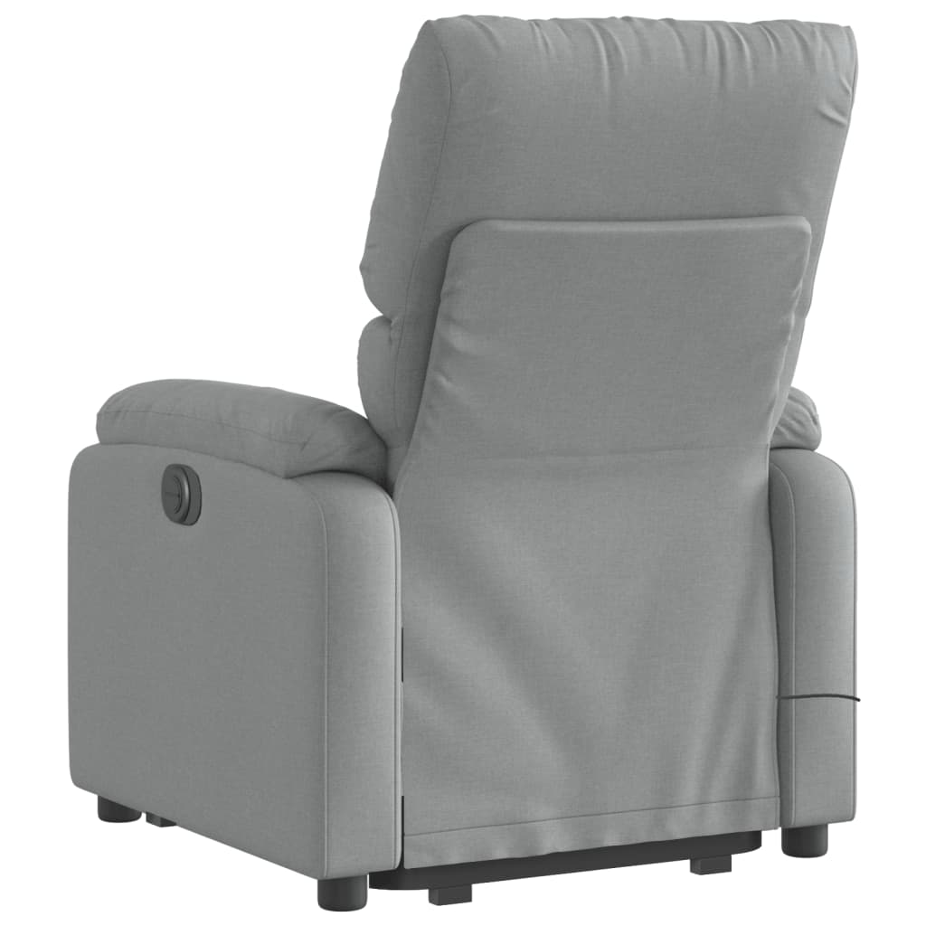 Sta-op-massagestoel elektrisch verstelbaar stof lichtgrijs is nu te koop bij PeponiXL, paradijselijk wonen!