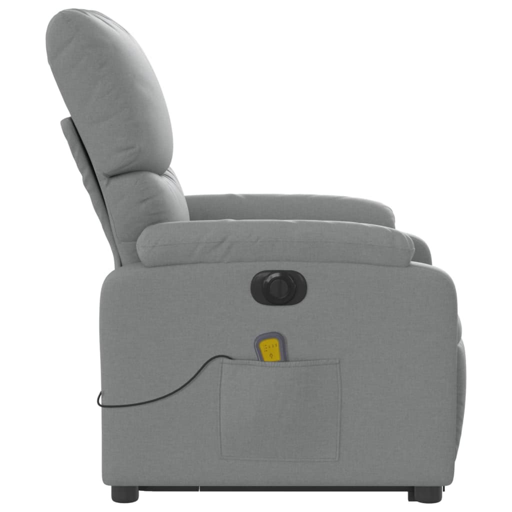 Sta-op-massagestoel elektrisch verstelbaar stof lichtgrijs is nu te koop bij PeponiXL, paradijselijk wonen!