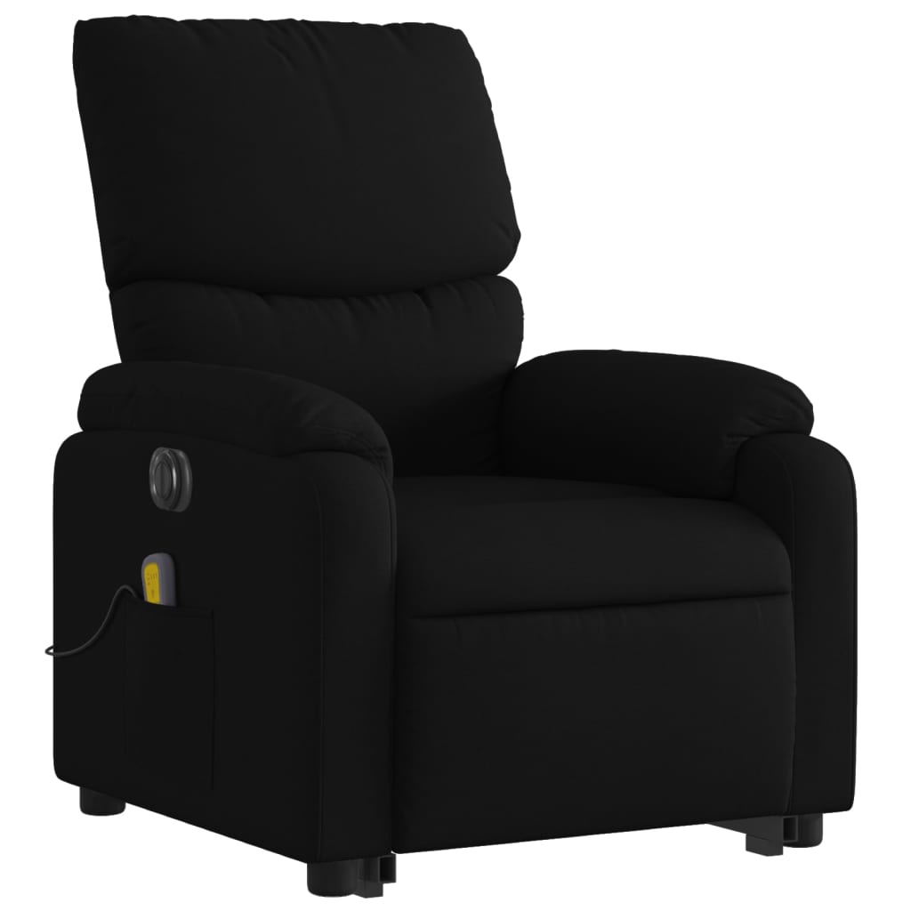 Sta-op-massagestoel elektrisch verstelbaar stof zwart is nu te koop bij PeponiXL, paradijselijk wonen!