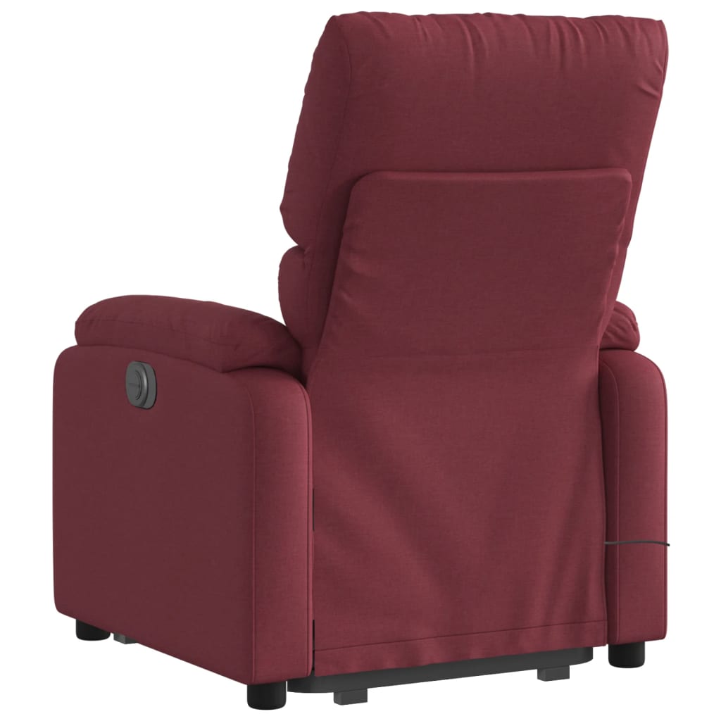 Sta-op-massagestoel elektrisch verstelbaar stof wijnrood is nu te koop bij PeponiXL, paradijselijk wonen!