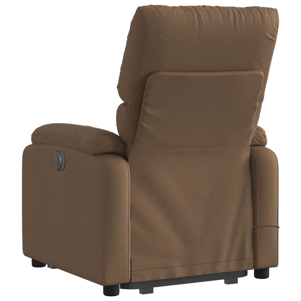 Sta-op-massagestoel elektrisch verstelbaar stof bruin is nu te koop bij PeponiXL, paradijselijk wonen!