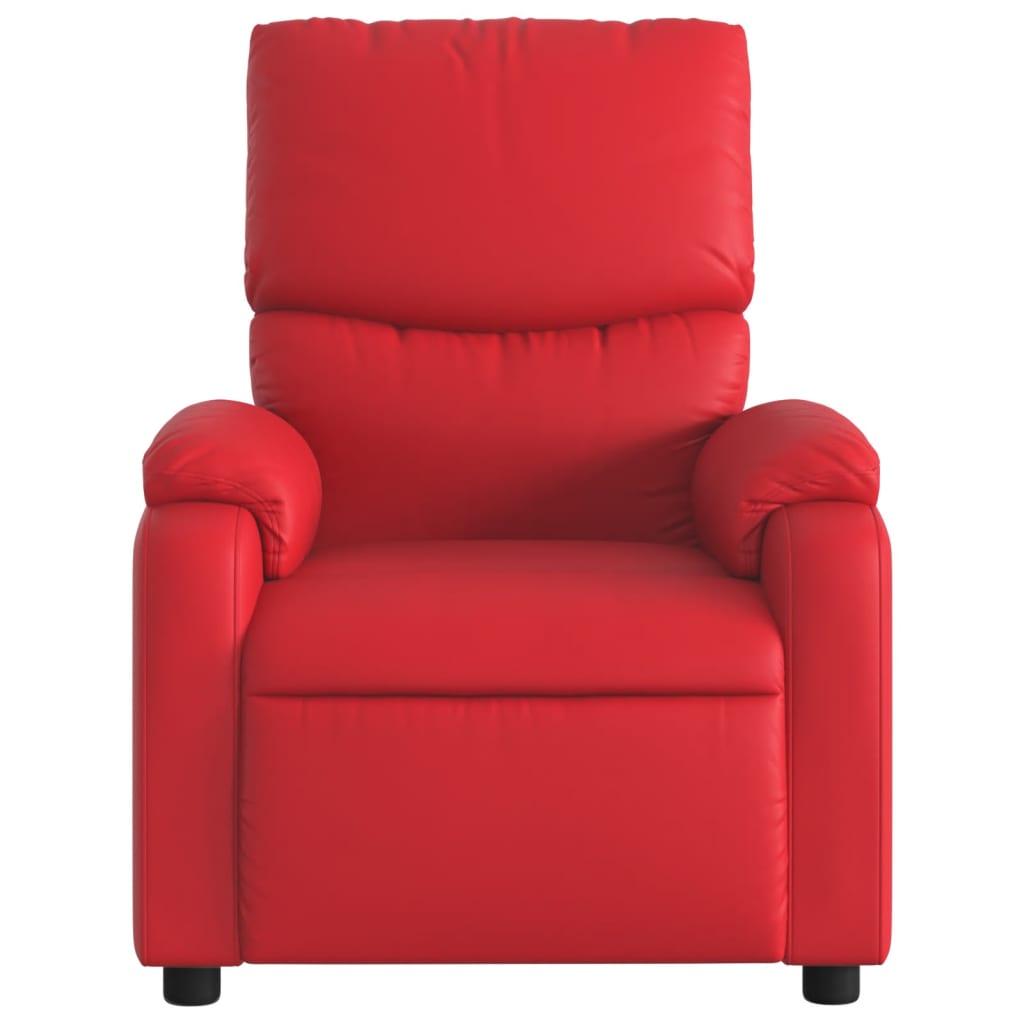 Fauteuil verstelbaar elektrisch kunstleer rood is nu te koop bij PeponiXL, paradijselijk wonen!