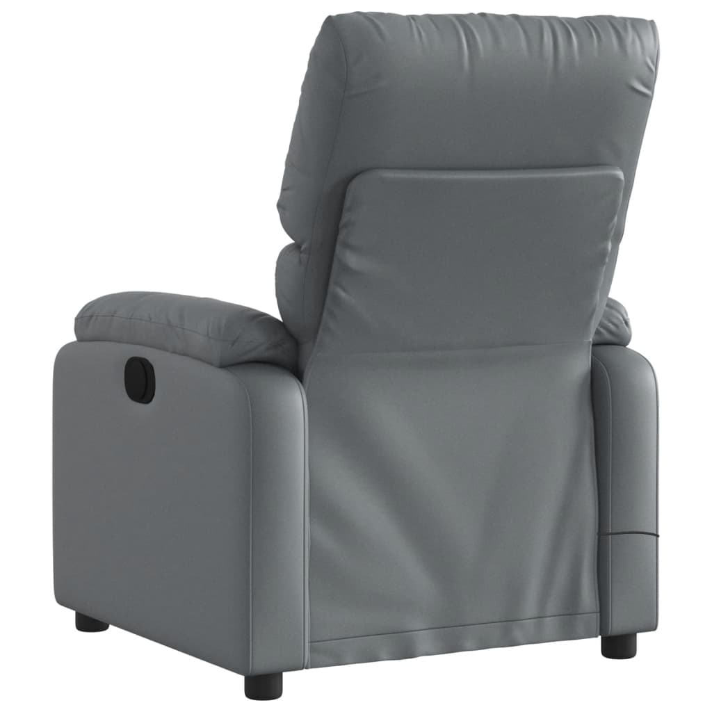Massagestoel verstelbaar elektrisch kunstleer grijs is nu te koop bij PeponiXL, paradijselijk wonen!