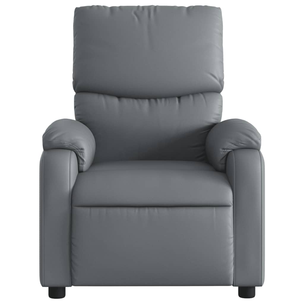 Massagestoel verstelbaar elektrisch kunstleer grijs is nu te koop bij PeponiXL, paradijselijk wonen!