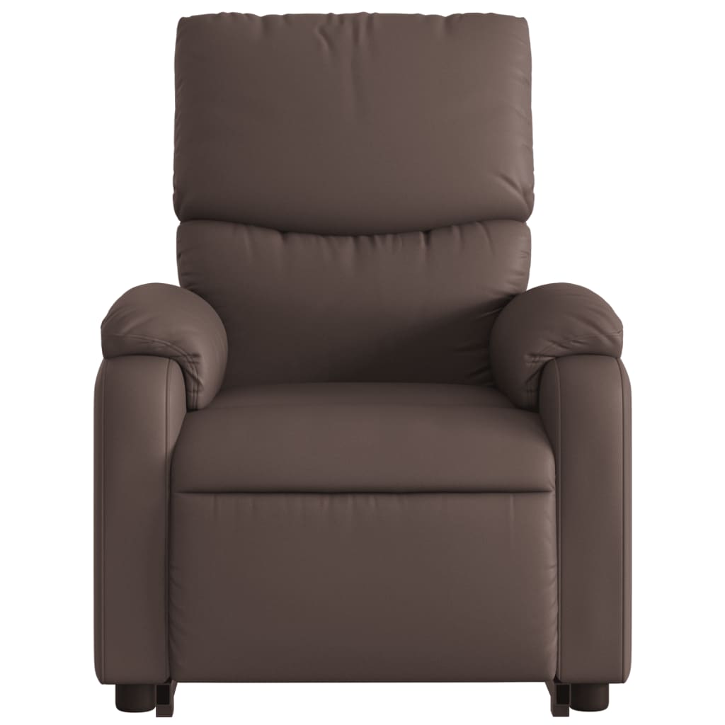 Sta-op-fauteuil verstelbaar kunstleer bruin is nu te koop bij PeponiXL, paradijselijk wonen!