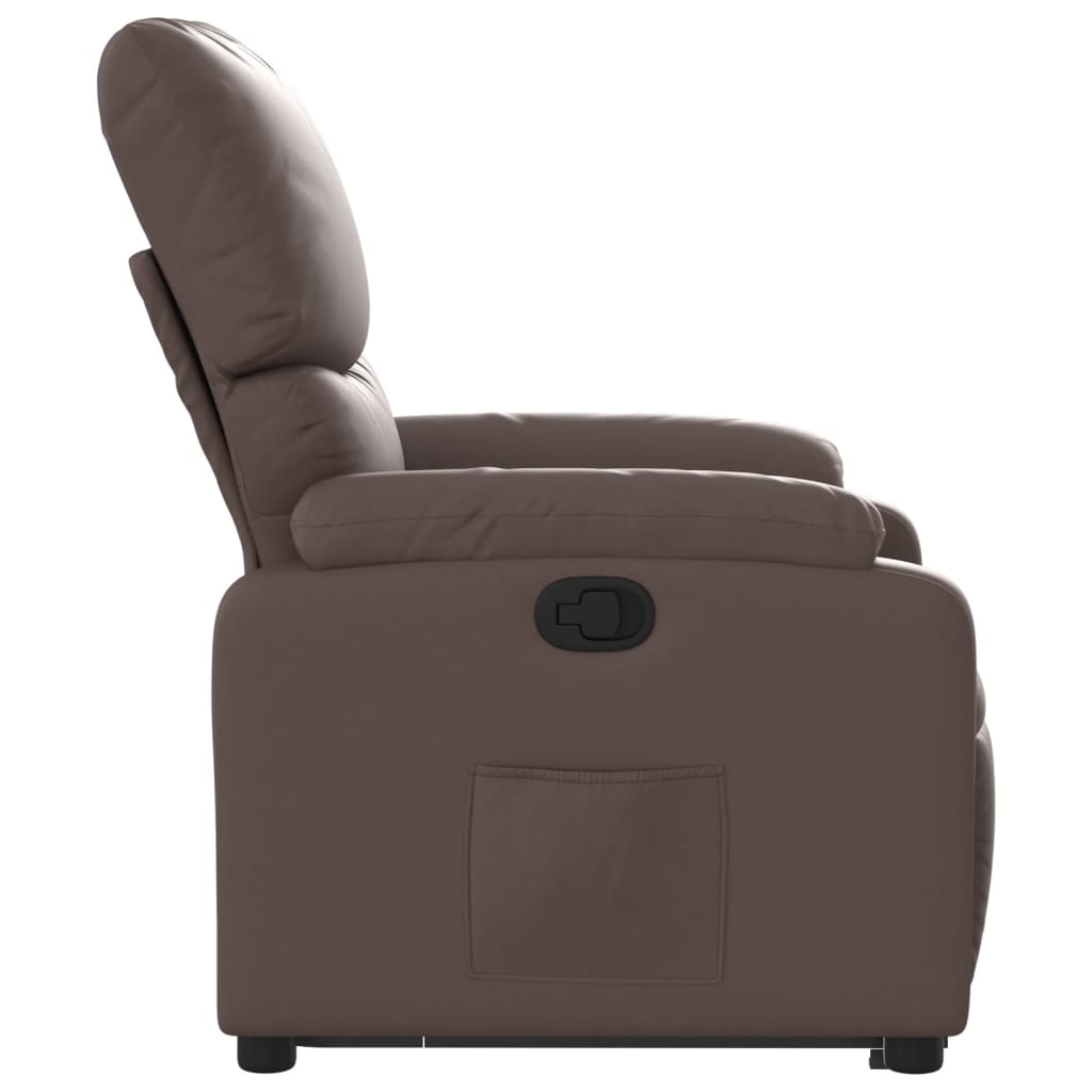 Sta-op-fauteuil verstelbaar kunstleer bruin is nu te koop bij PeponiXL, paradijselijk wonen!
