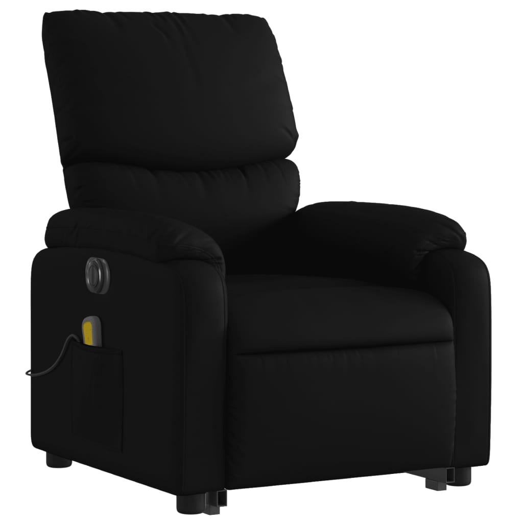 Sta-op-massagestoel elektrisch kunstleer zwart is nu te koop bij PeponiXL, paradijselijk wonen!
