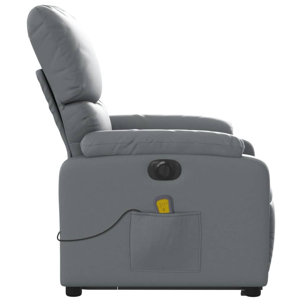 Sta-op-massagestoel elektrisch kunstleer grijs is nu te koop bij PeponiXL, paradijselijk wonen!