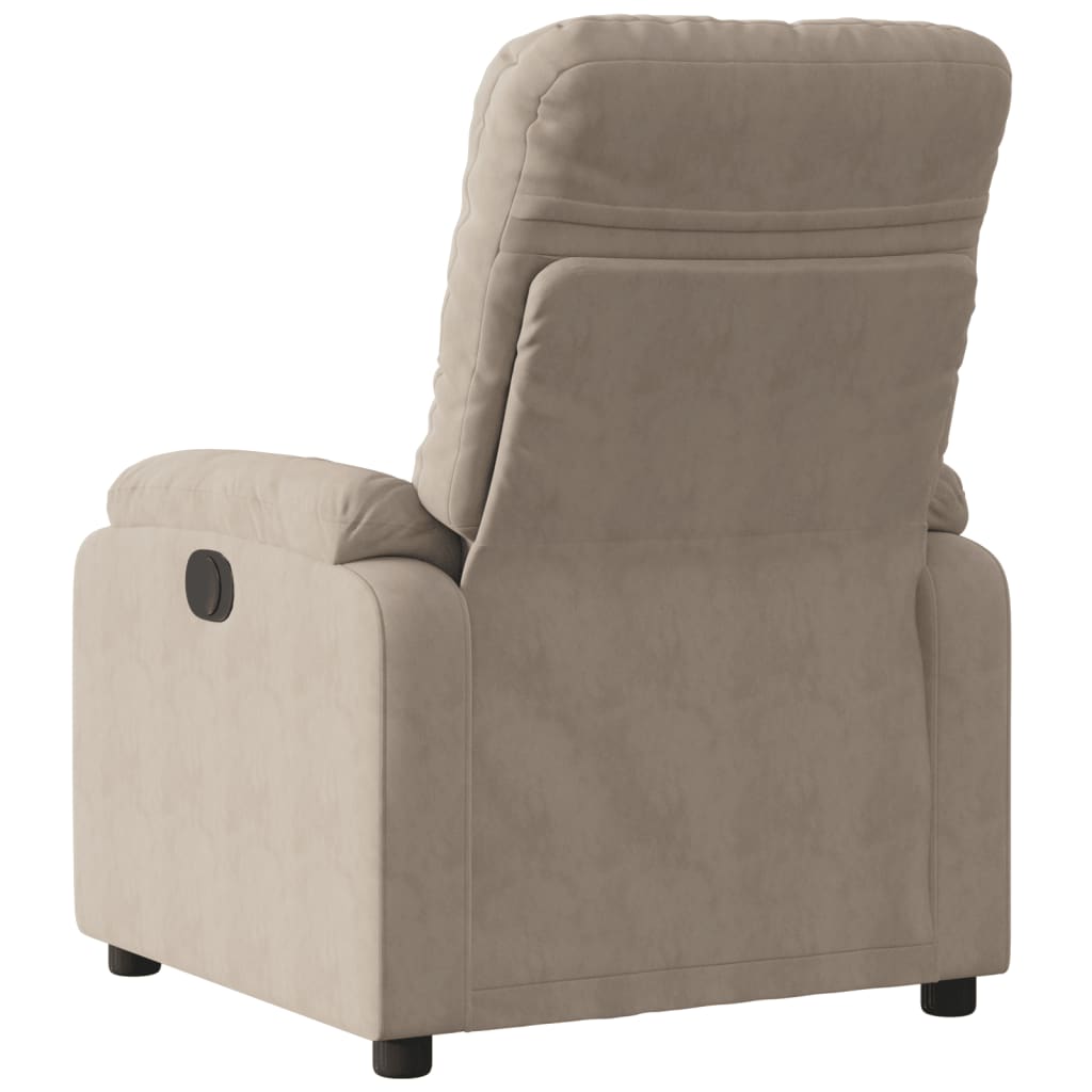 Fauteuil verstelbaar elektrisch microvezelstof taupe is nu te koop bij PeponiXL, paradijselijk wonen!