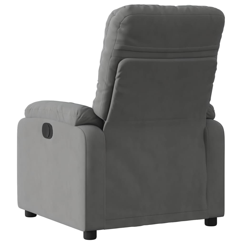 Fauteuil verstelbaar elektrisch microvezelstof donkergrijs is nu te koop bij PeponiXL, paradijselijk wonen!