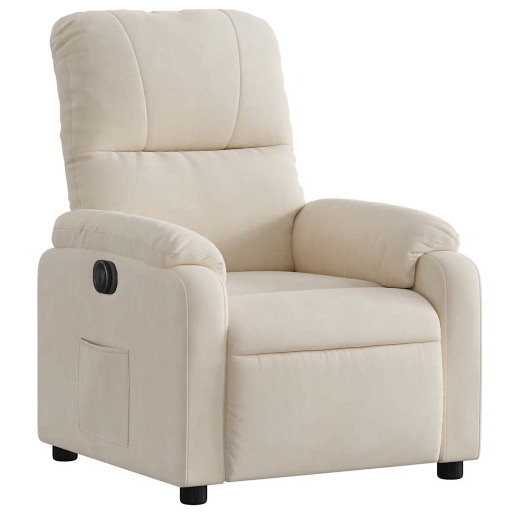 Fauteuil elektrisch verstelbaar microvezelstof beige is nu te koop bij PeponiXL, paradijselijk wonen!