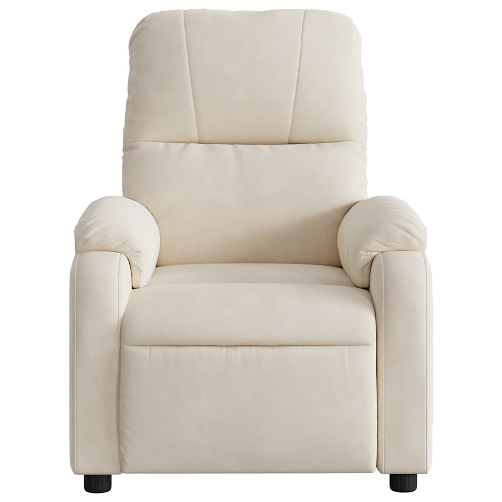 Fauteuil elektrisch verstelbaar microvezelstof beige is nu te koop bij PeponiXL, paradijselijk wonen!
