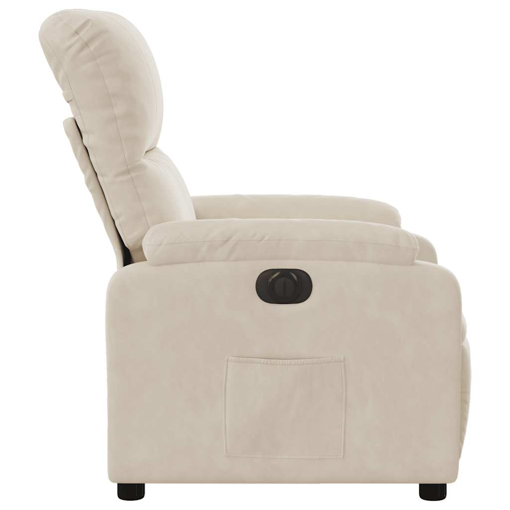 Fauteuil elektrisch verstelbaar microvezelstof beige is nu te koop bij PeponiXL, paradijselijk wonen!