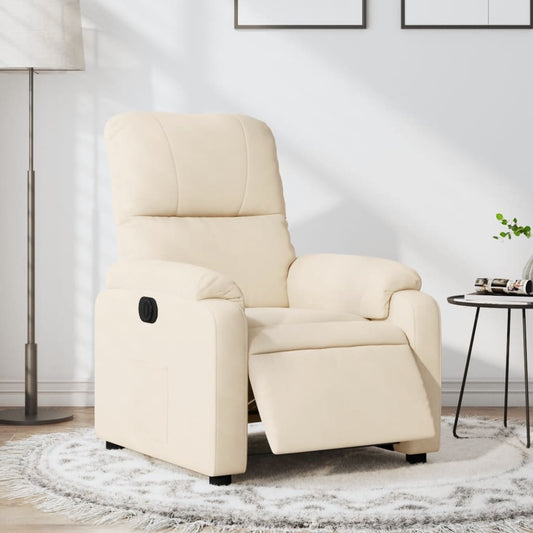 Fauteuil elektrisch verstelbaar microvezelstof beige is nu te koop bij PeponiXL, paradijselijk wonen!