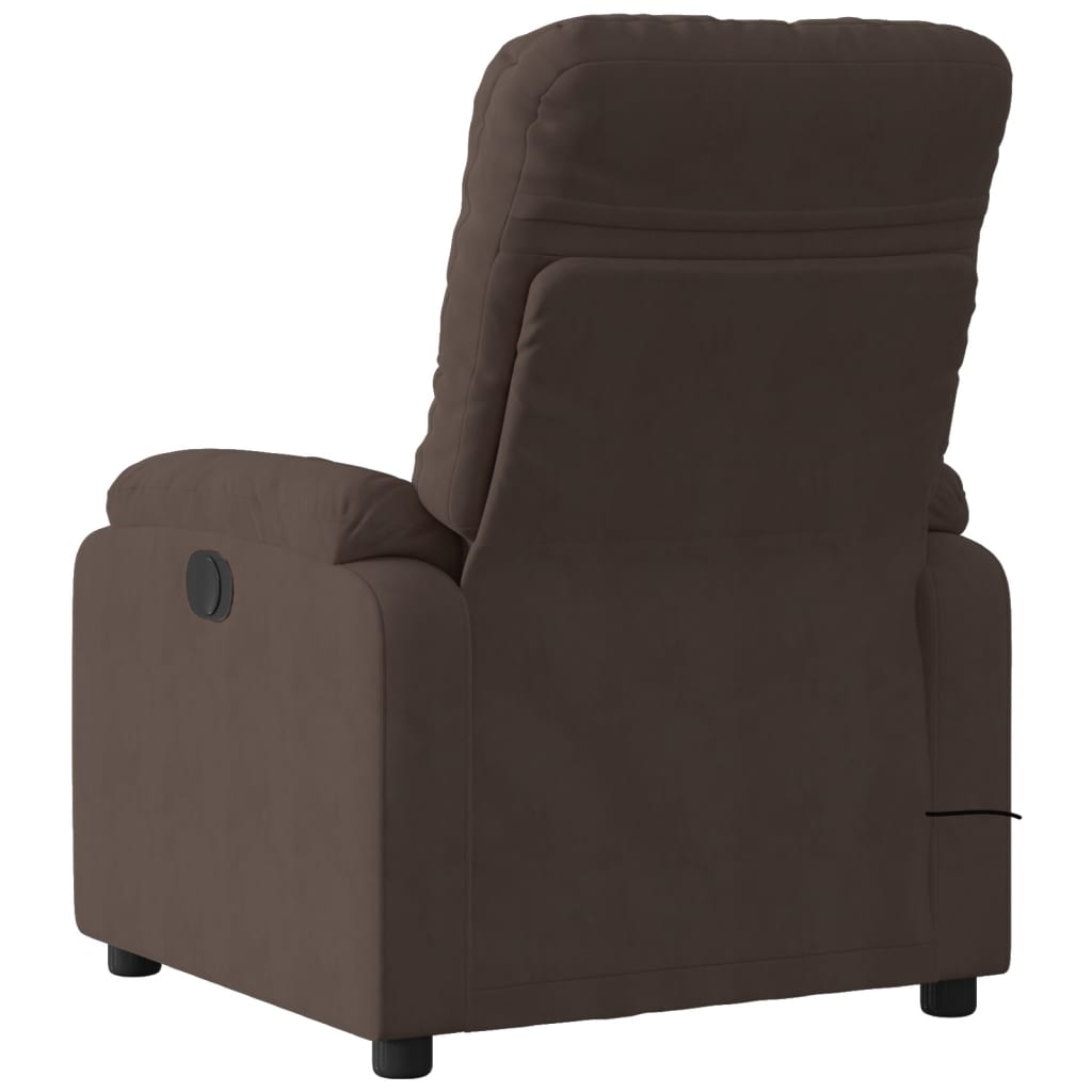 Massagestoel elektrisch verstelbaar microvezelstof bruin is nu te koop bij PeponiXL, paradijselijk wonen!