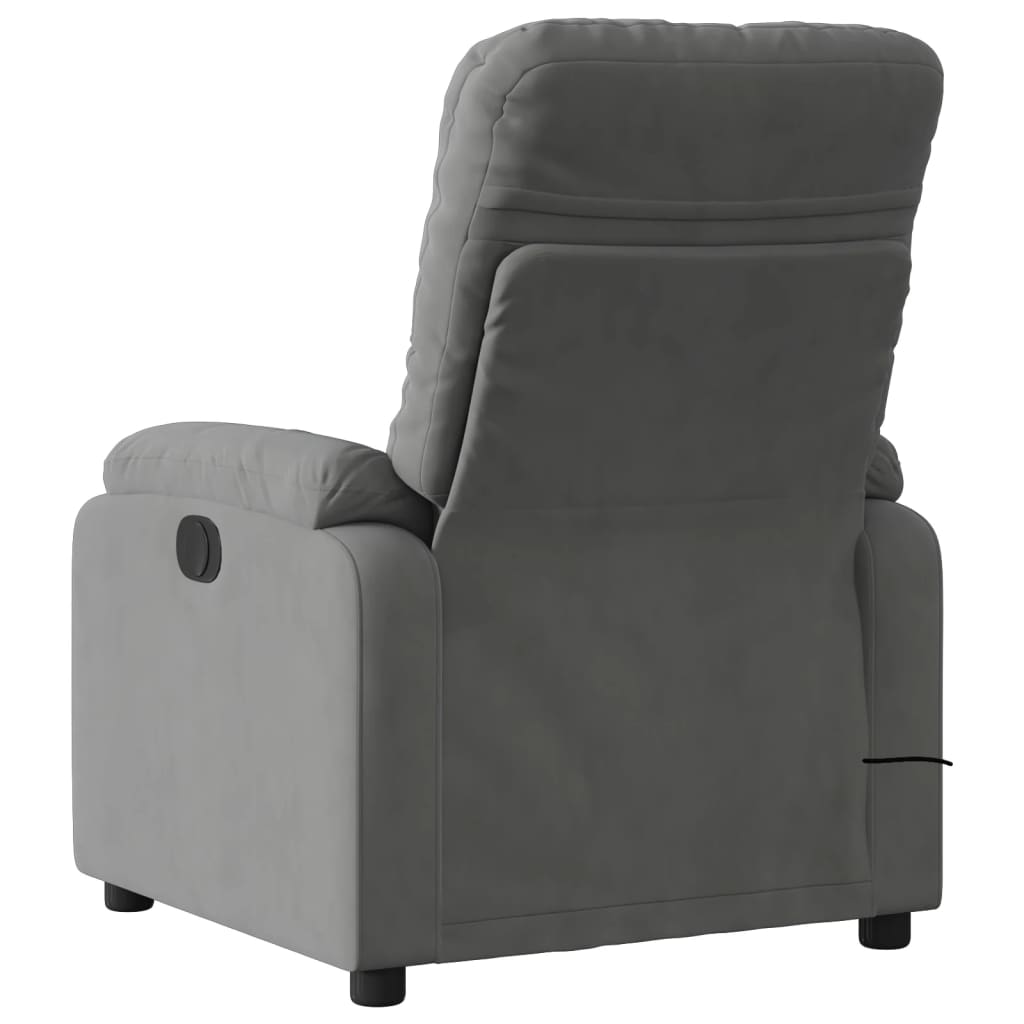 Massagestoel elektrisch verstelbaar microvezelstof donkergrijs is nu te koop bij PeponiXL, paradijselijk wonen!