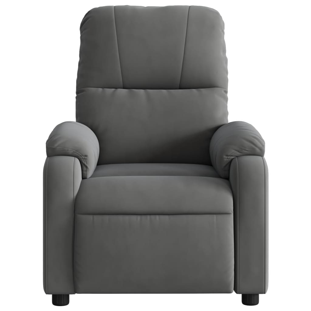 Massagestoel elektrisch verstelbaar microvezelstof donkergrijs is nu te koop bij PeponiXL, paradijselijk wonen!